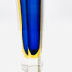 Vase Luigi Mandruzzato Murano Sommerso Hexagonal - Cobalt Blue & Amber