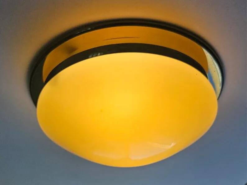 Rare Midcentury Flush Mount in Bauhaus style, Germany, 1970s