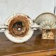Pair of cast iron garden vases late nineteenth