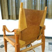 Safari chair in leather by Wilhelm Kienzle for Wohnbedarf, Switzerland 1950