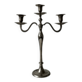 3-light candlestick in silver metal