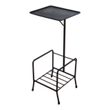 Perforated metal telephone holder console from the 1950s, 65 cm