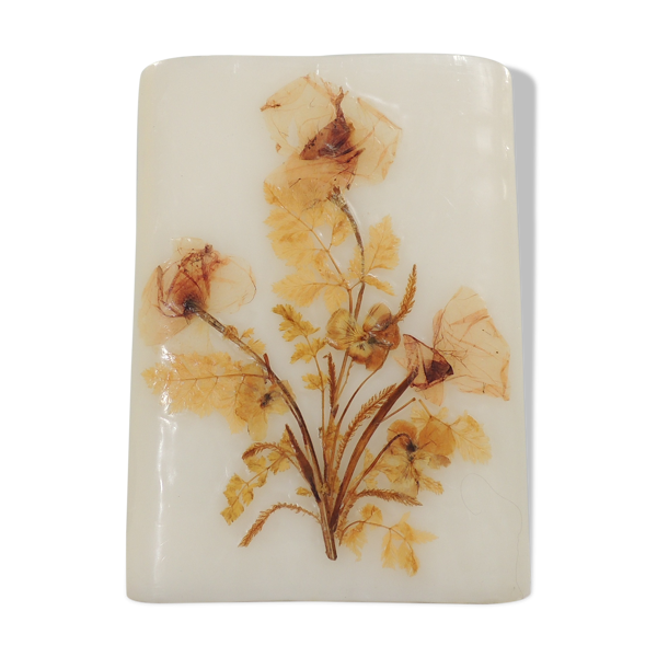 Lampe ''Herbier'' en cire vintage
