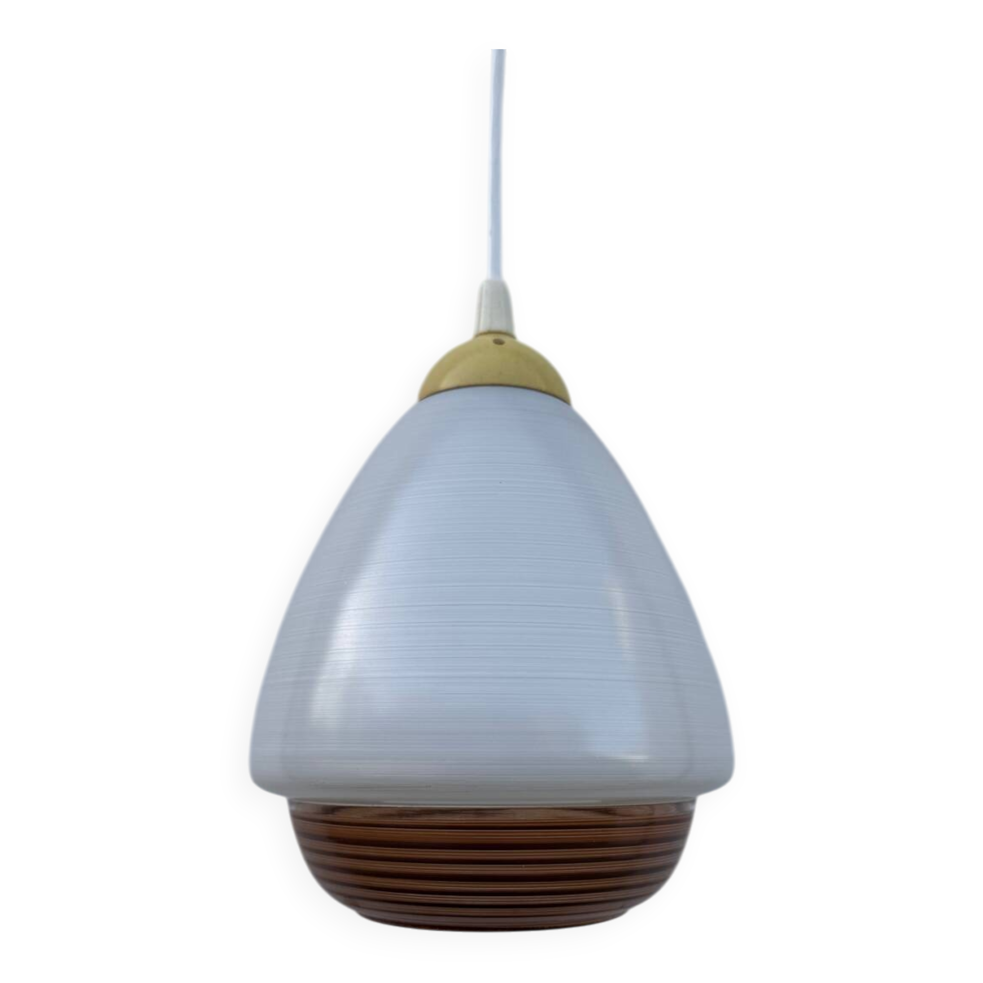Scandinavian-style glass pendant light from the 1960s
