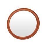 Pedersen and Hansen round mirror in teak