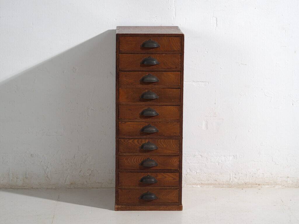 High Japanese chest of drawers with ten drawers – Showa period (c. 1950–1979)