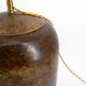 Art Deco modernist lamp in patinated brass, circa 1930.