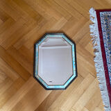 Old blue and green mirror