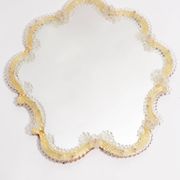 Mid-century decorative mirror in a floral frame, Italy, 1960s.