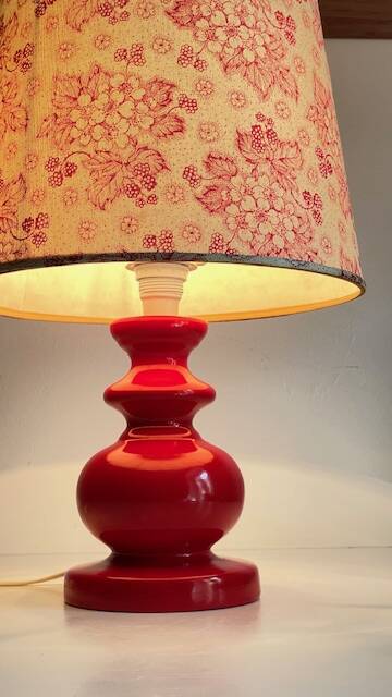 LAMPE Céramique Mûriers ANNEES 70