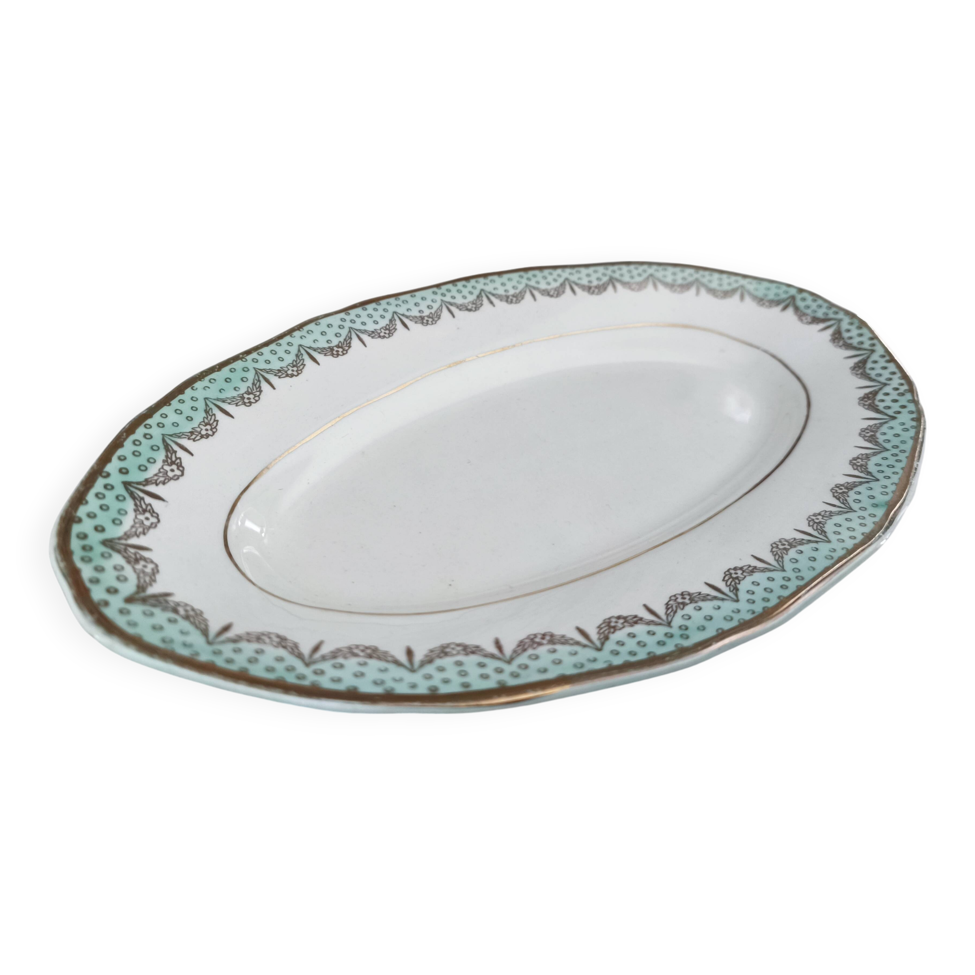 Longwy France earthenware dish Trianon model