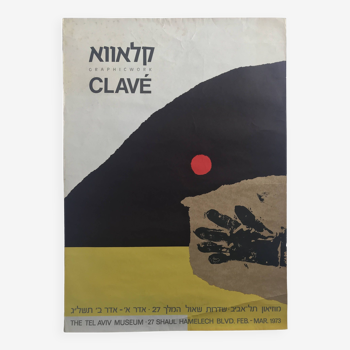 Antoni clavé, the tel aviv museum / grafic work, 1973. affiche originale en lithographie