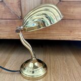 Lampe coquille en laiton art déco