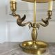 Antique Bouillotte Lamp 2 Lights Swan Lucien Gau Gilded Bronze Empire Napoleon