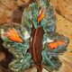 Set of 2 leaf-shaped ceramic dishes from Vallauris.