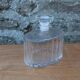 Carafe/Decanter in ribbed glass – Vintage oval shape – Faceted stopper