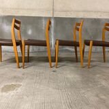 Set of 4 scandinavian chairs 1960