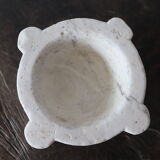 Antique white marble mortar