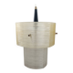 Plexiglas pendant light, two-tone ribbed plastic, 1970