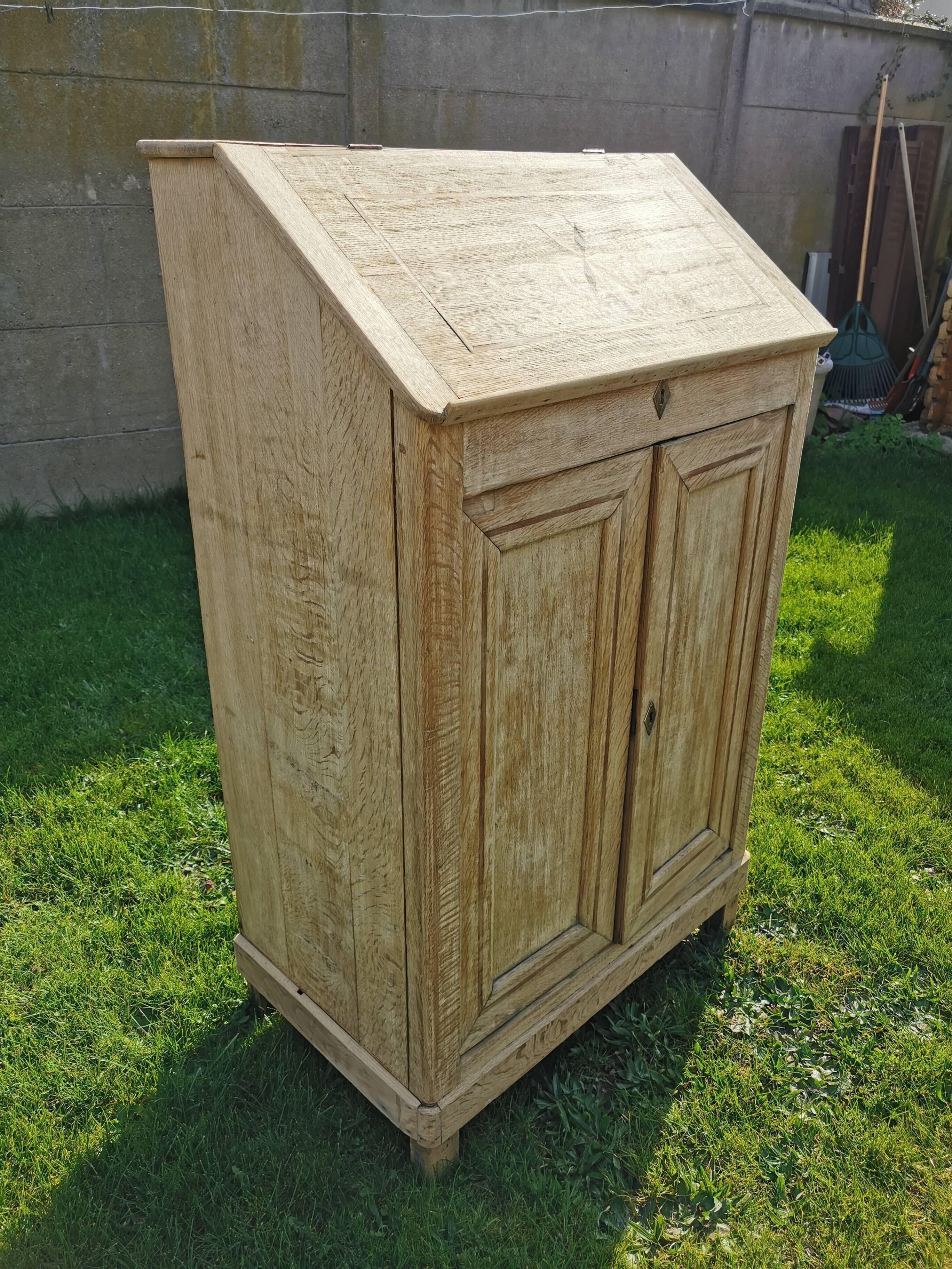 Writing furniture, craft furniture, solid oak, 19th century era