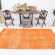 4x8 Pumpink Orange Handmade Vintage Rug, 135x247Cm SK 3194