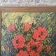 Oil on Canvas Still Life Flowers Poppies Signed P Livera