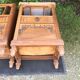 Tables de chevets vintage art deco en noyer