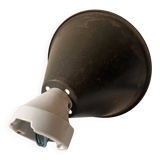 Conical wall light on porcelain base