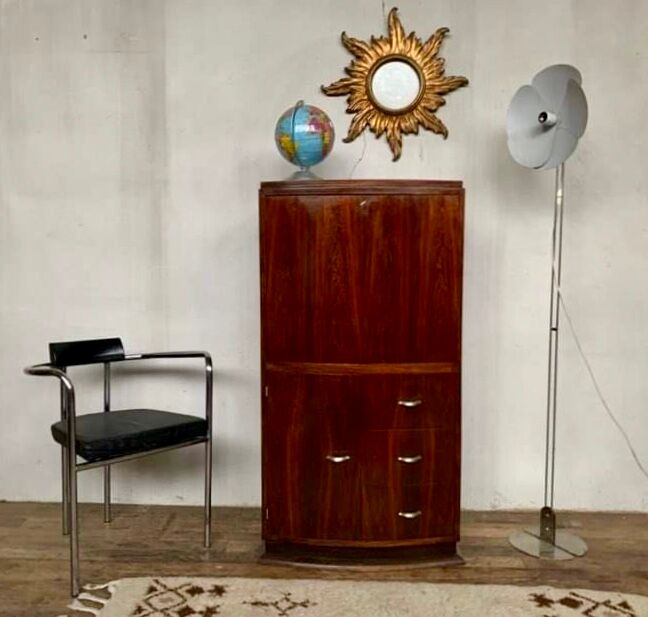 Bureau secrétaire art déco en palissandre
