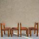 Suite de 4 chaises S11 X par Pierre Chapo, 1960