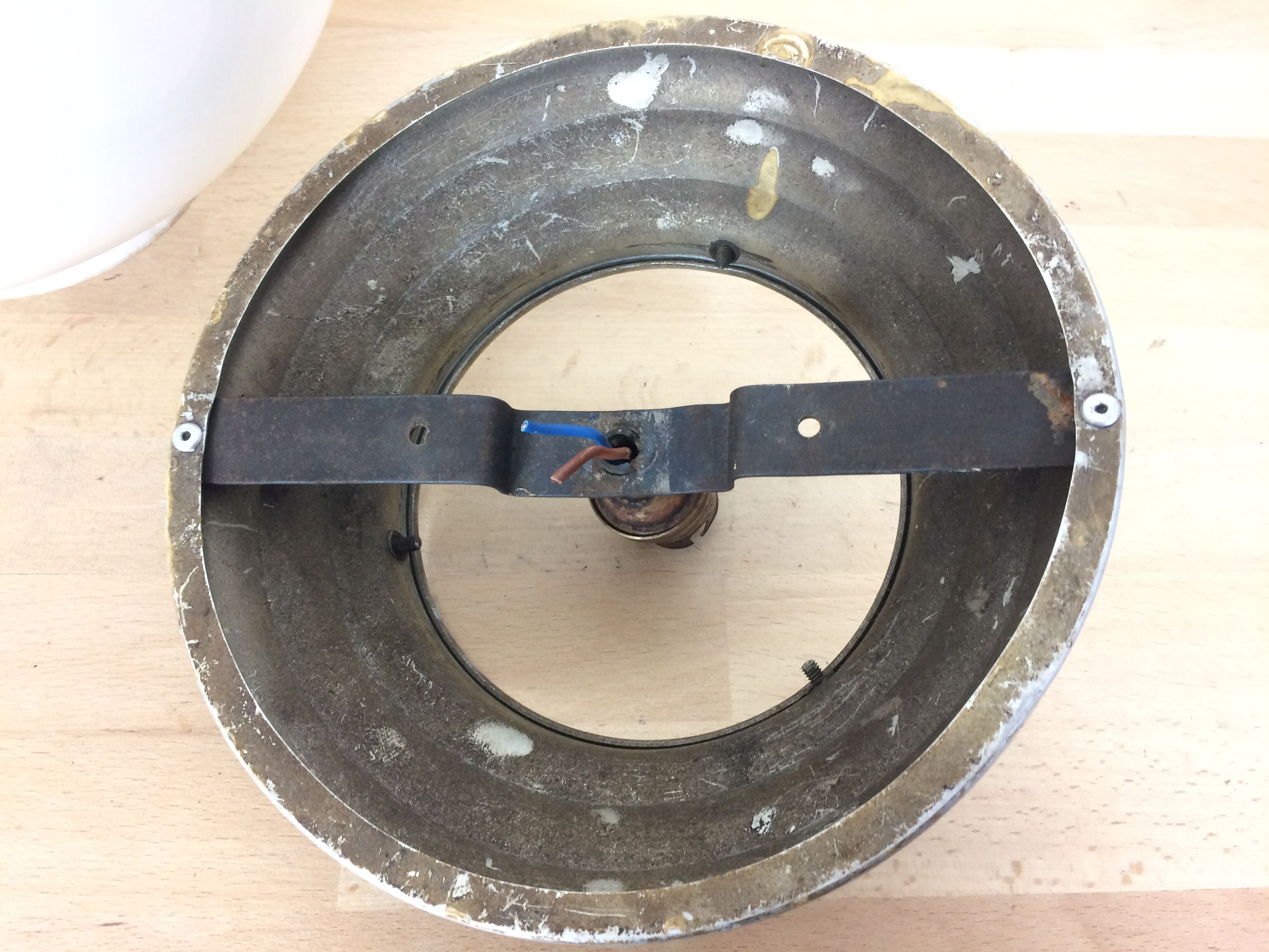 Opaline ball ceiling apply 24 cm