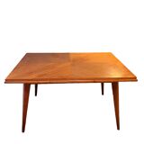 Table à manger avec 2 rallonges pieds compas