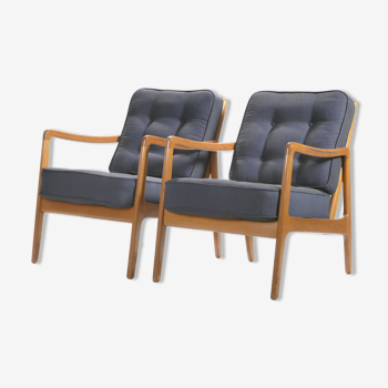 Pair armchairs Ole Wanscher FD109 of the 1960s