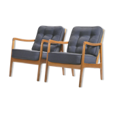 Pair armchairs Ole Wanscher FD109 of the 1960s