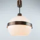 UFO Pendant Light – Vintage Space Age Acrylic Hanging Lamp, Copper/Bronze B