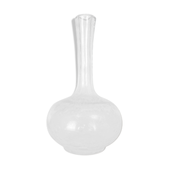 Vase boule en verre bullé, soliflore