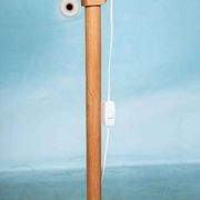 Minimalist Scandinavian floor lamp Carl Malmsten in pine, Sweden