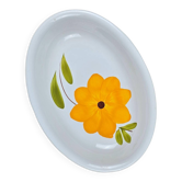 Vintage oval dish Made in Italy, hand-painted floral decoration