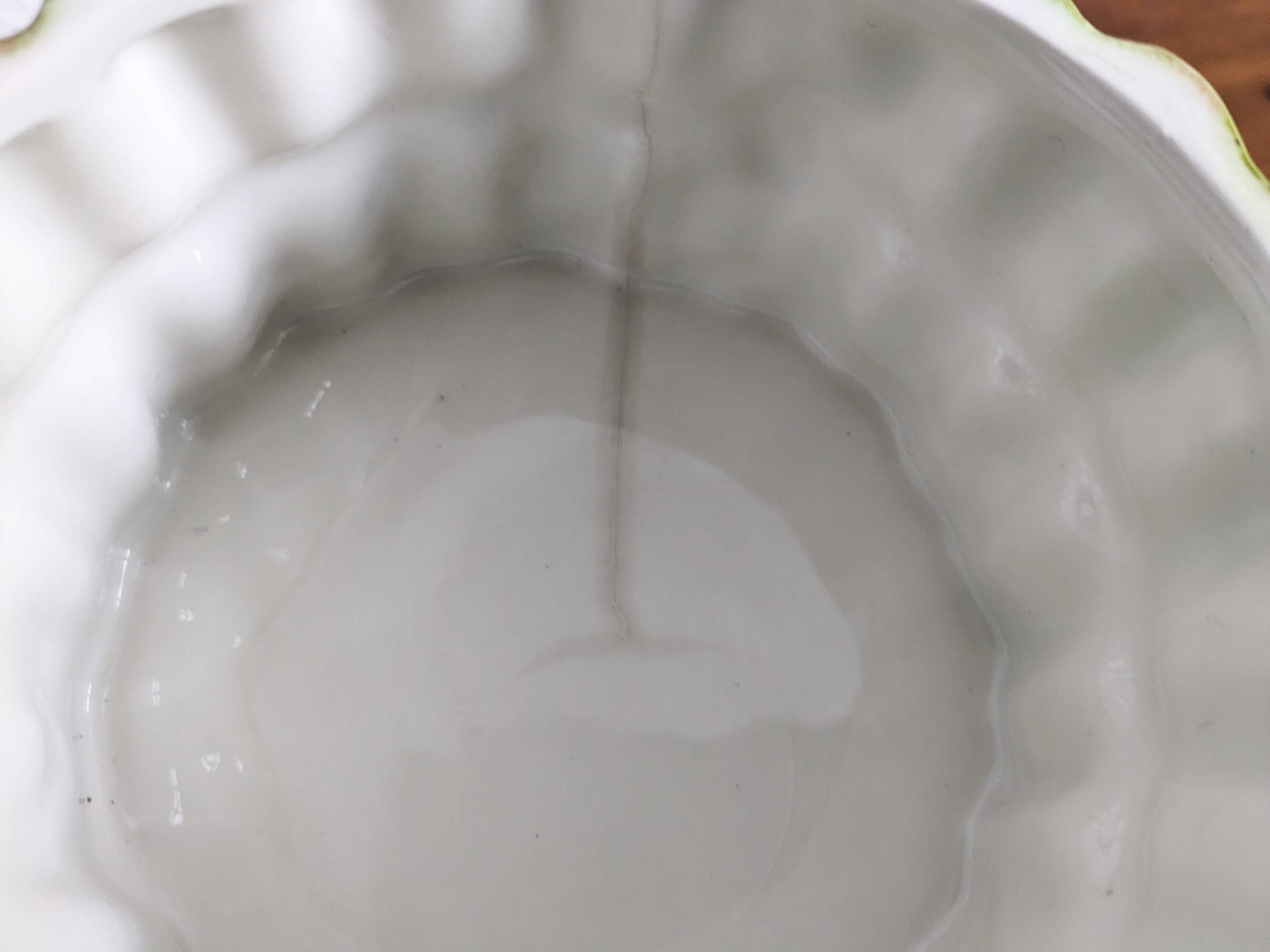 Vintage asparagus tableware sauce container, Italian majolica