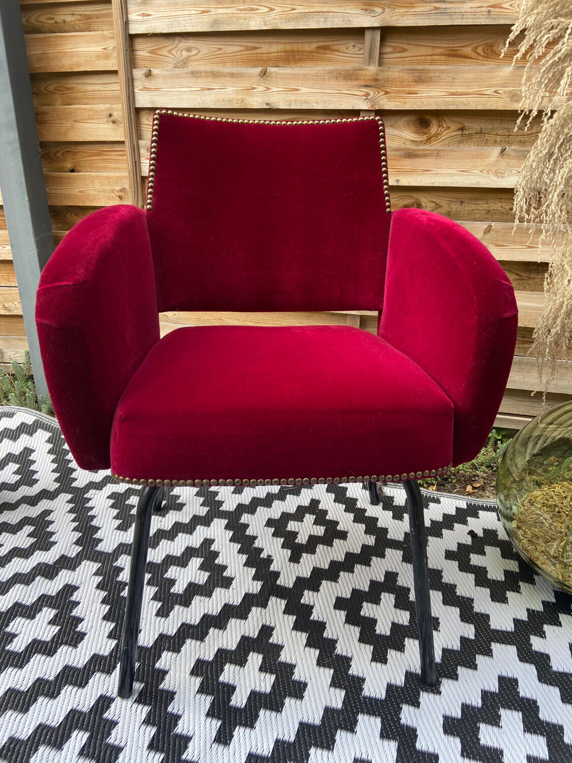 Velvet armchair