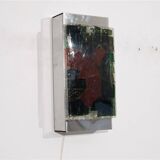 Large 1970 wall lamp in resin and glass