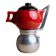 Vintage Red Ceramic Moka Maker by Caffe Cellana, Italy – 1980s Pop Art Design, For Multiple Coffees