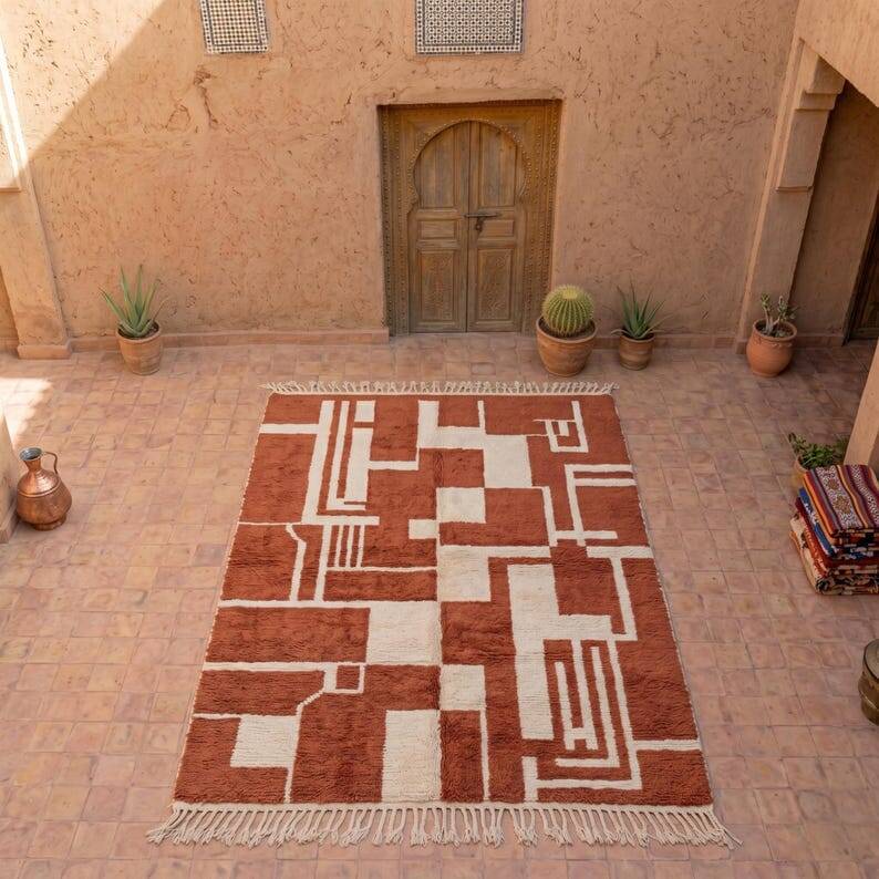 Authentic traditional Atlas wool rug 1.5/2.5 m