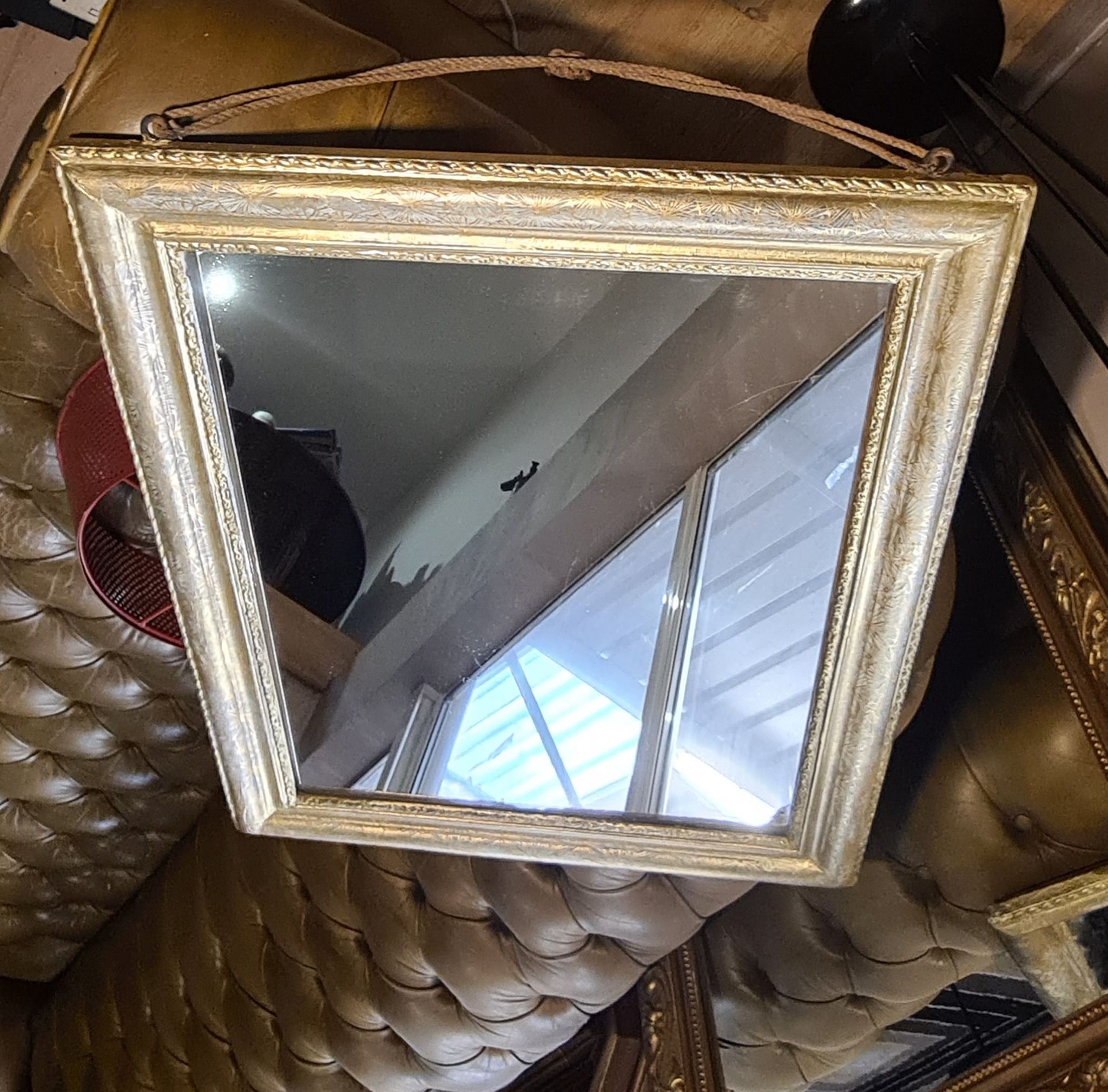 Mirror 1900 original wood 70x58 mercury glass