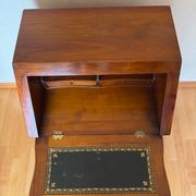 Secretary with drop-down front, signed Jean Laick, master cabinetmaker, cherry wood.