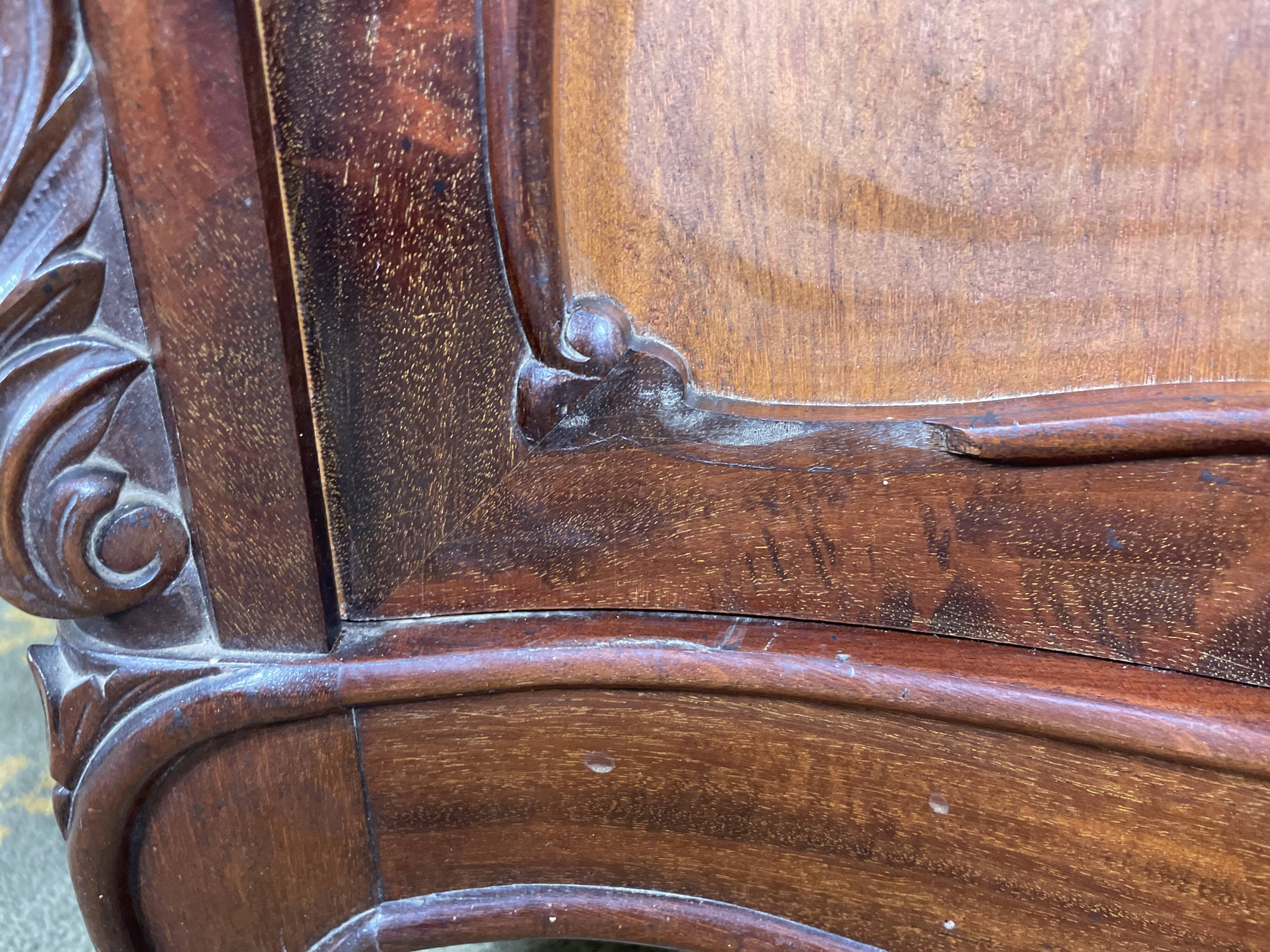 Napoleon III mahogany support cabinet