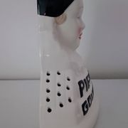 Advertising lollipop display with gourmet Pierrot bust in porcelain