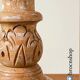 Carved wood lamp