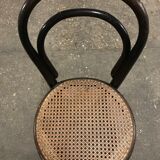 Tuna kid's chair and vintage black wood caning