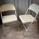 Duo de chaises pliantes en acier années 1980